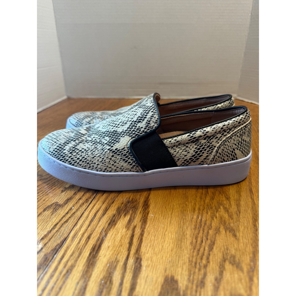 Vionic Demetra Snake Print Slip On Sneakers Black White Snakeskin 7 10011016